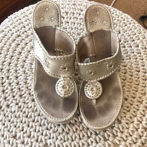 Jack Rogers Platinum Wedge